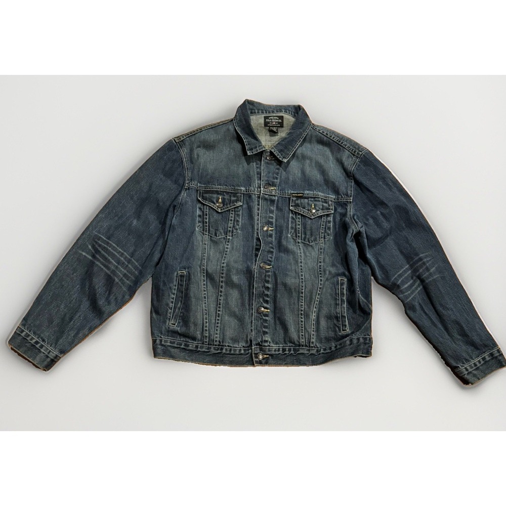 Vintage Polo Ralph Lauren Jeans Denim Jacket XXL Honeycomb Fade Country RRL Rare